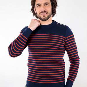 Merino wool striped sailor sweater