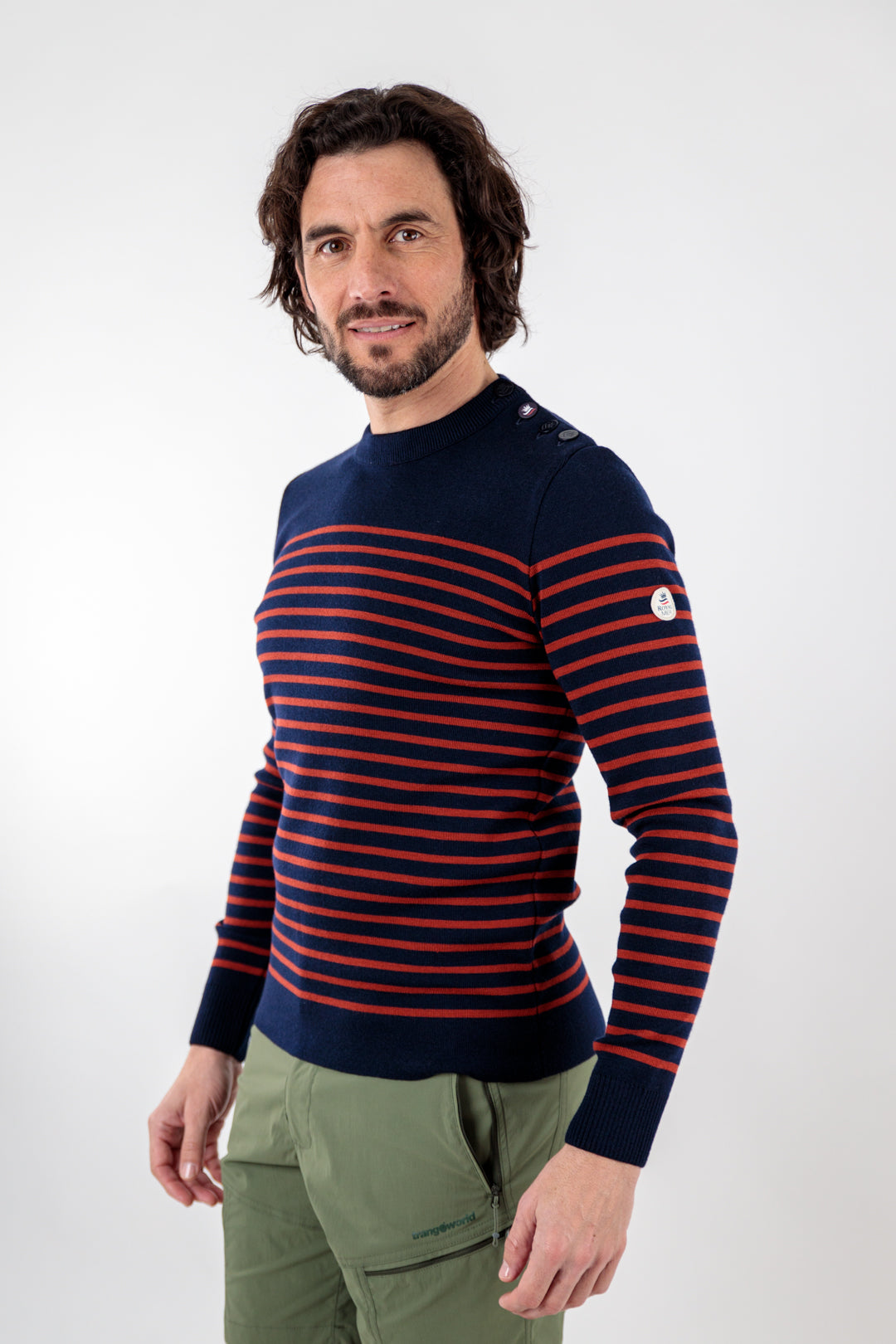 Merino wool striped sailor sweater