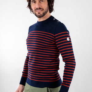 Merino wool striped sailor sweater