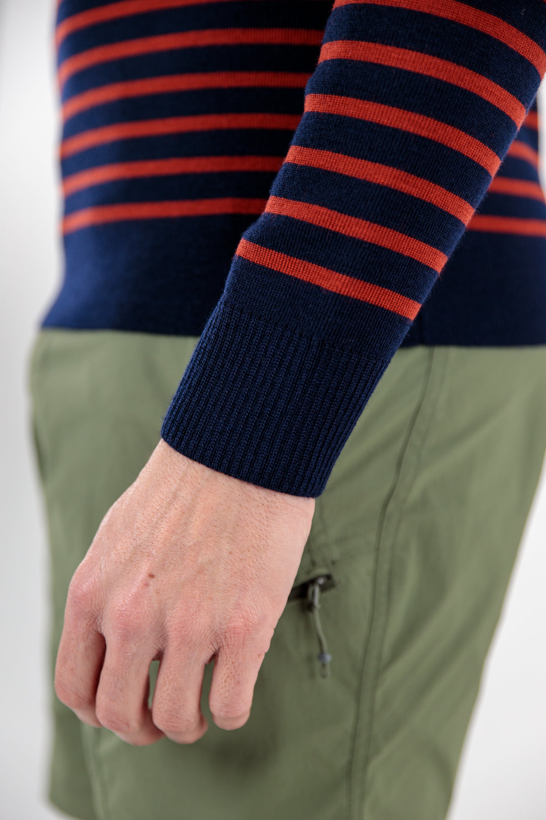 Merino wool striped sailor sweater