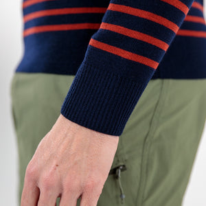 Merino wool striped sailor sweater