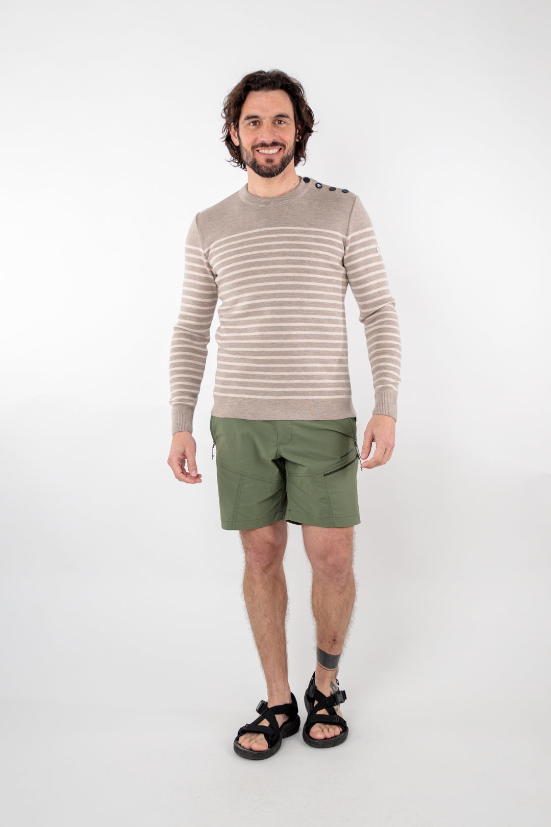 Merino wool striped sailor sweater