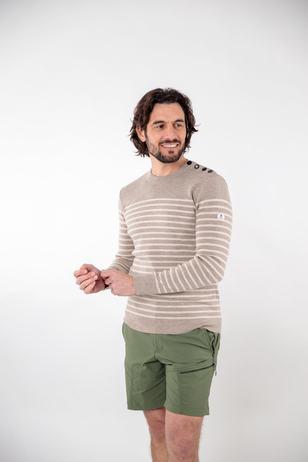 Merino wool striped sailor sweater