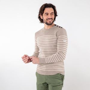 Pull marin rayé laine mérinos