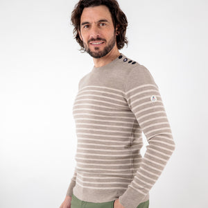 Pull marin rayé laine mérinos