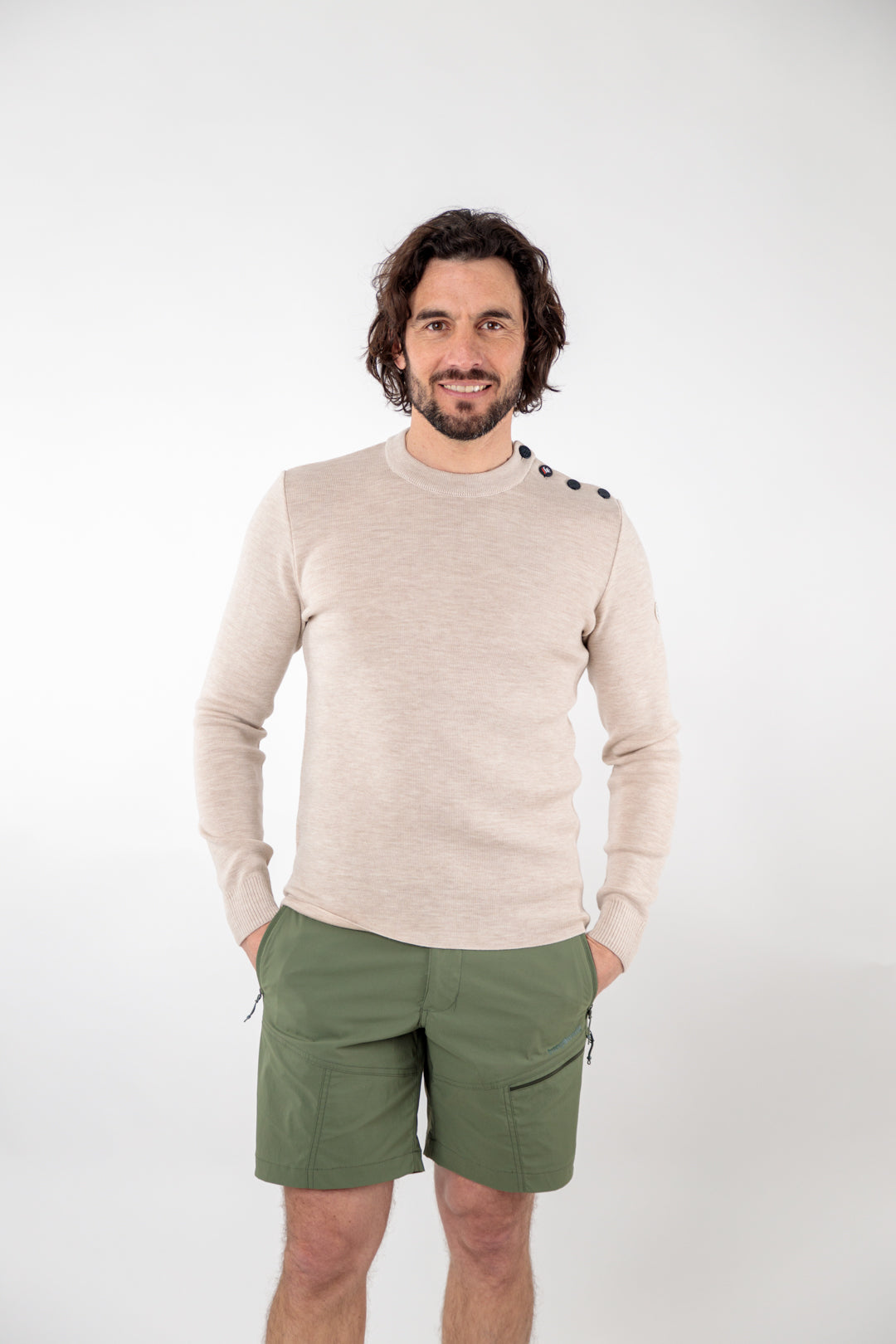 Pull marin uni laine mérinos