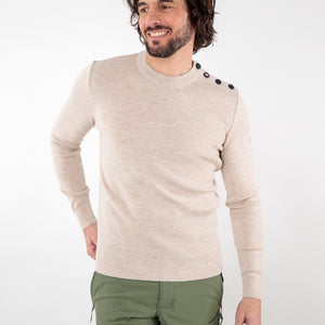 Pull marin uni laine mérinos