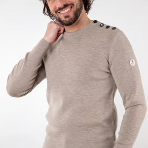 Pull marin uni laine mérinos