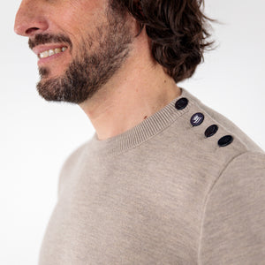 Pull marin uni laine mérinos
