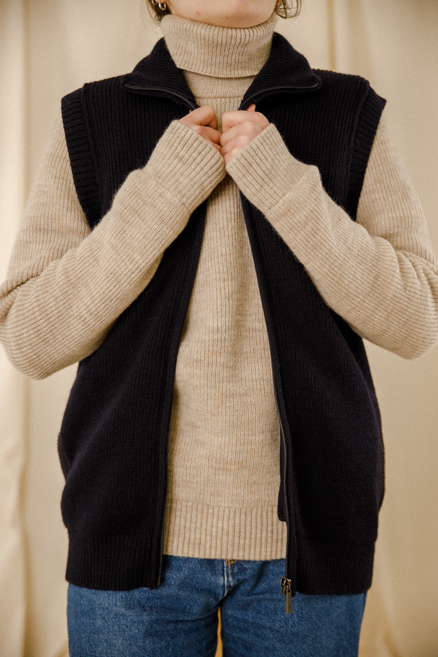 Blouson zippé sans manche Edouard