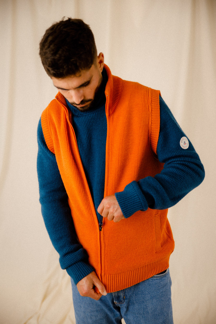 Blouson zippé sans manche Edouard