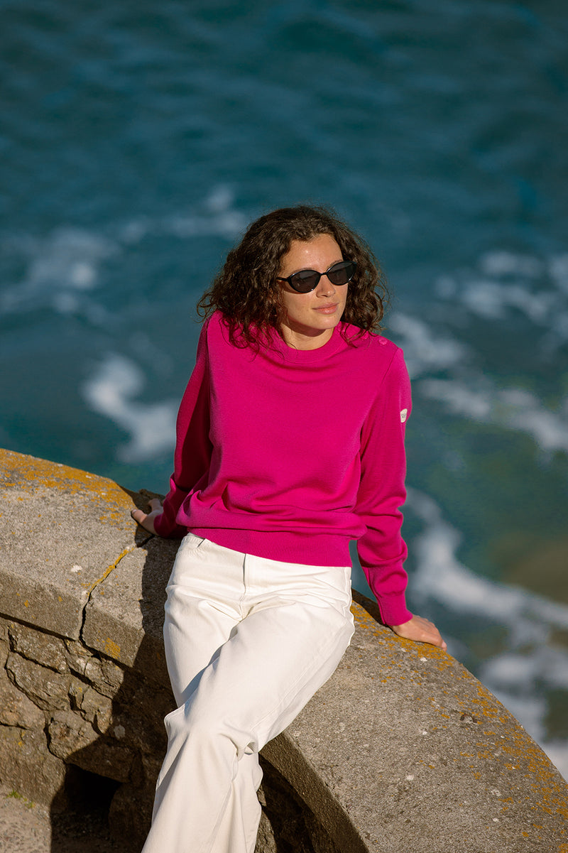 Pull marin Ellen boutons corozo