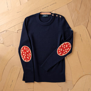 Pull Erra Marine/Orange/Pois