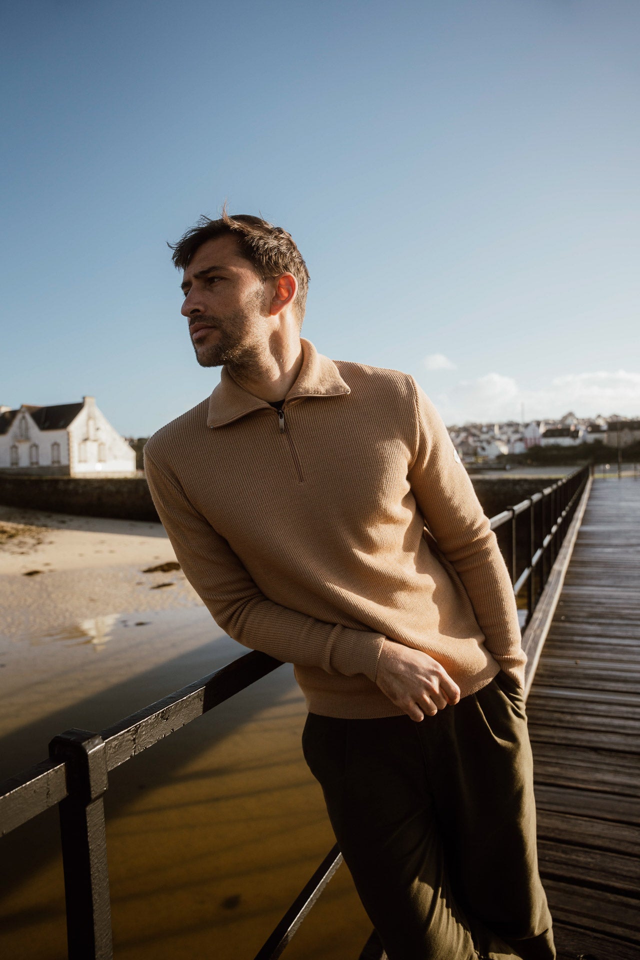 CLASSIC TRUCKER NECK SWEATER