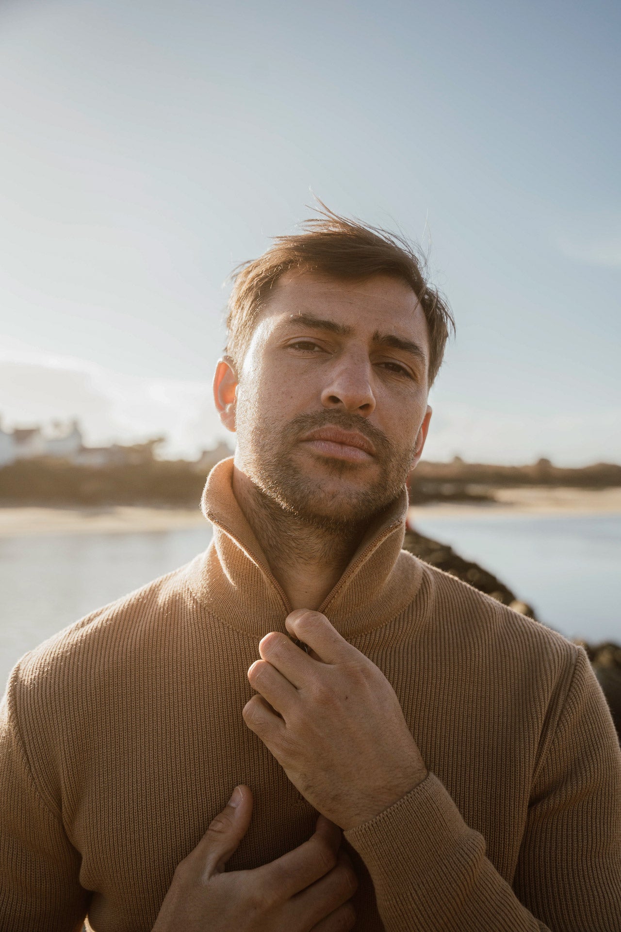 CLASSIC TRUCKER NECK SWEATER