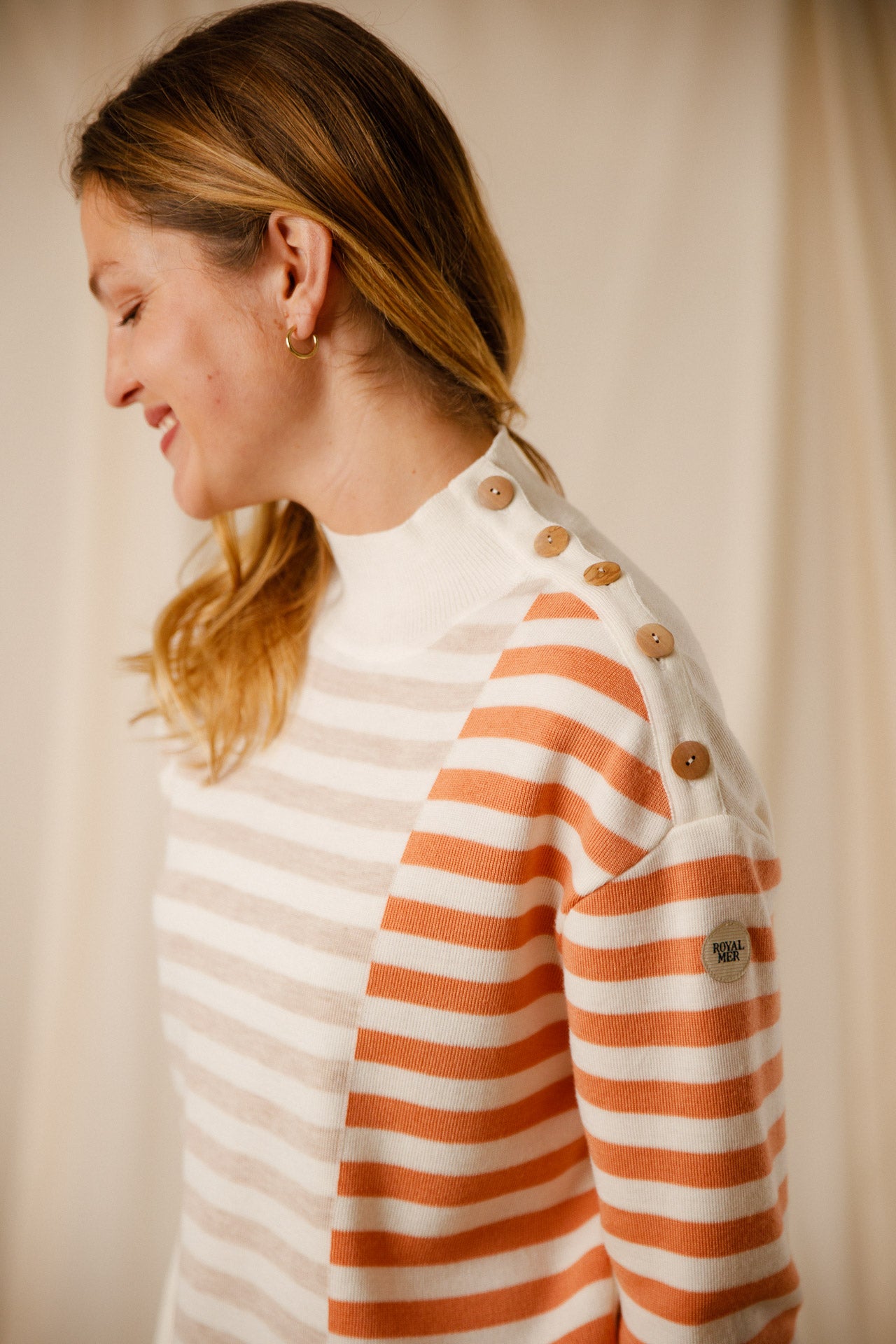 Col Marin Pull col marin femme laine mérinos rayé - Eulalie | Royal Mer