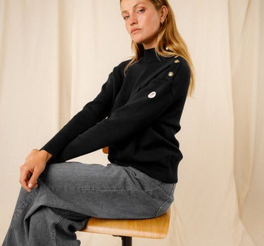WIDE HIGH COLLAR SWEATER