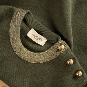 COMFORTABLE VOLUME SAILOR NECK SWEATER