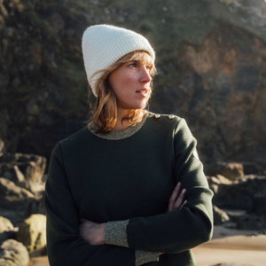COMFORTABLE VOLUME SAILOR NECK SWEATER