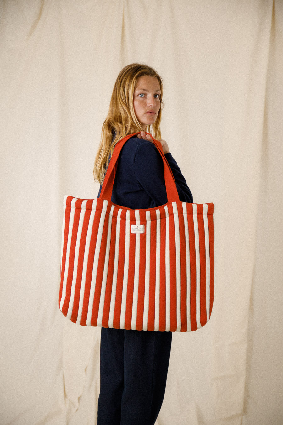 Grand cabas rayé Gaby - Main Image