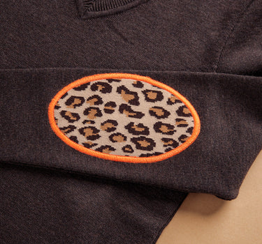 Pull Hali Marron/Leopard