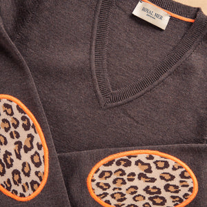 Pull Hali Marron/Leopard