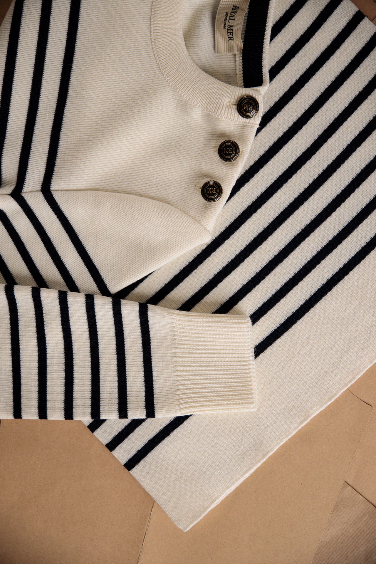 FITTED STRIPED SAILOR SWEATER