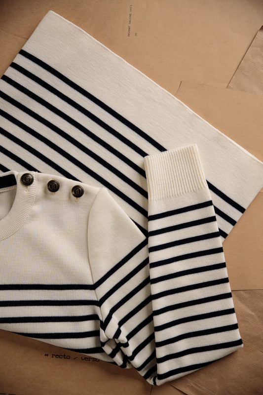 FITTED STRIPED SAILOR SWEATER