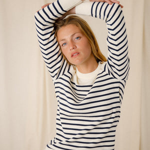Pull marin rayé Isa