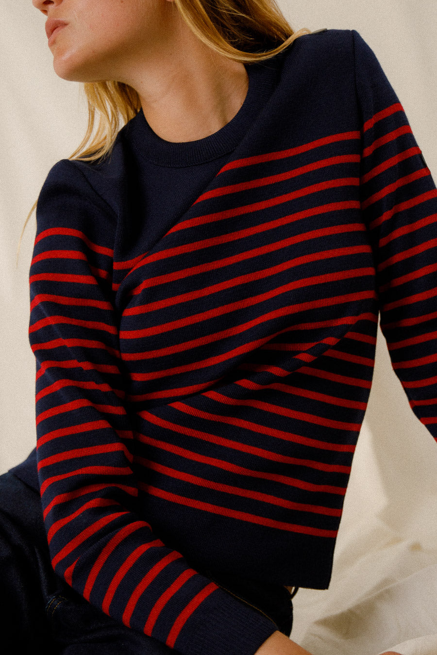 Pull marin rayé Isa