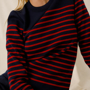 Pull marin rayé Isa