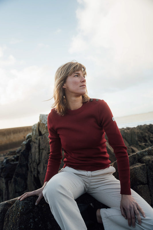 FITTED PLAIN SAILOR SWEATER