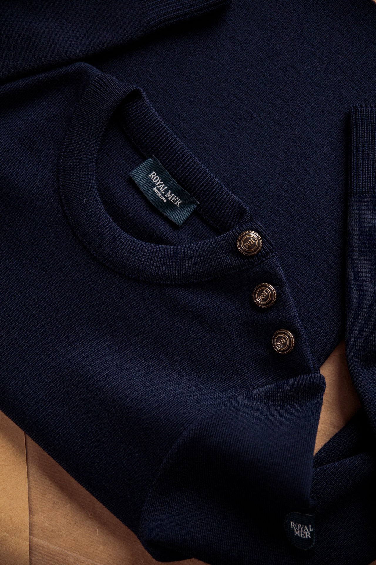 FITTED PLAIN SAILOR SWEATER