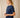 Robe femme Isee marine col marin coton boutons nacre fente latérale Royal Mer