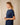 Robe femme Isee marine col marin coton boutons nacre fente latérale Royal Mer
