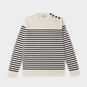 Pull classique marin raye