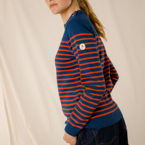 Pull marin rayé encolure ronde