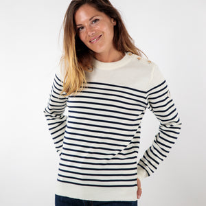Pull marin rayé encolure ronde