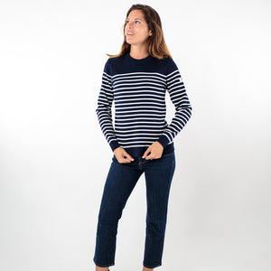 Pull marin rayé encolure ronde