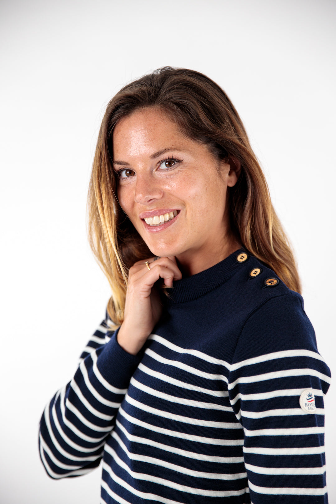 Pull marin rayé encolure ronde