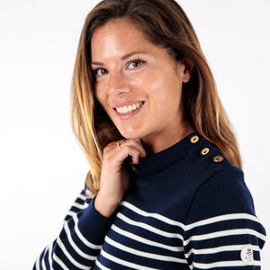 Pull marin rayé encolure ronde