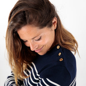 Pull marin rayé encolure ronde