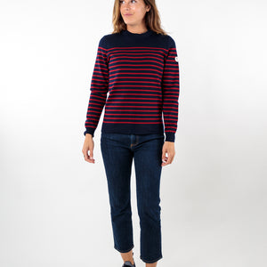 Pull marin rayé encolure ronde