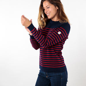 Pull marin rayé encolure ronde