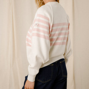 PULL AMPLE RAYE BICOLORE COTON