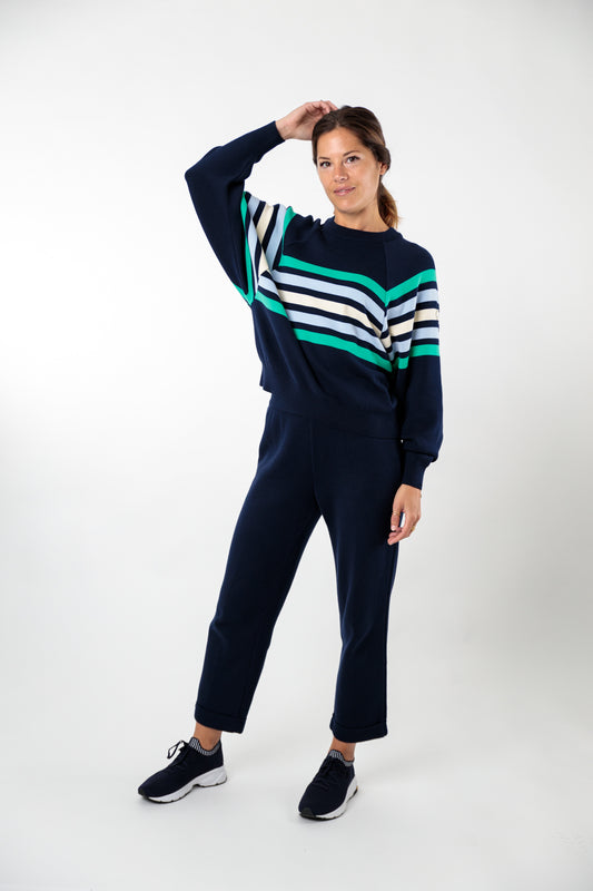 Two-tone striped sweater Lydia