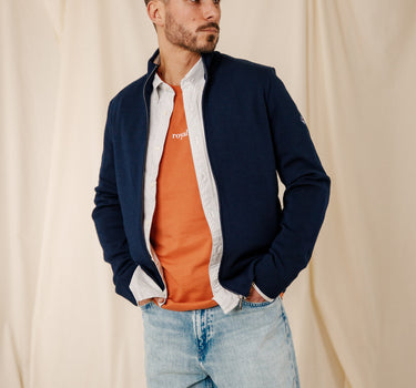 Veste Vintage High Seas 'Crown Royal' Bleu Et Blanc - Légère Et Imperméable - Taille L