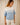 Pull femme rayé Morwena bleu persico écru coton égyptien côte 1/1 encolure bateau Royal Mer