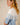Pull femme rayé Morwena bleu persico écru coton égyptien côte 1/1 encolure bateau Royal Mer