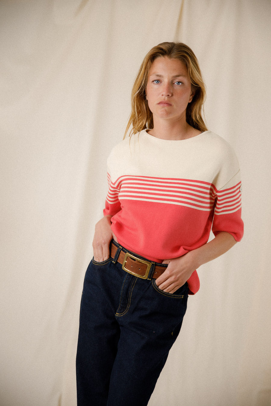 Pull rayé bicolore Morwena